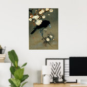 Crow & Blossom by Ohara Koson (1910) ポスター (ホームオフィス)