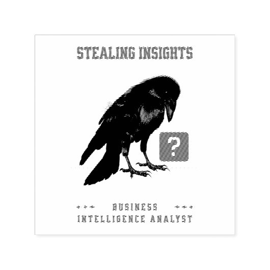 Crow Business Intelligence Analyst セルフインキングスタンプ (デザイン)