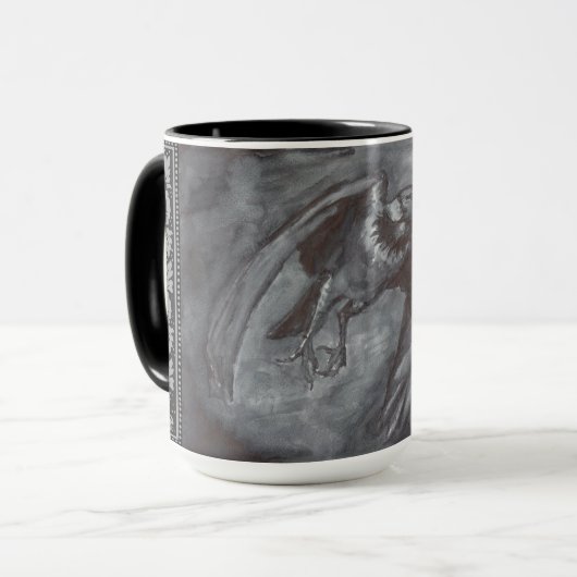 Crow by Moonlight Mug マグカップ (正面左)