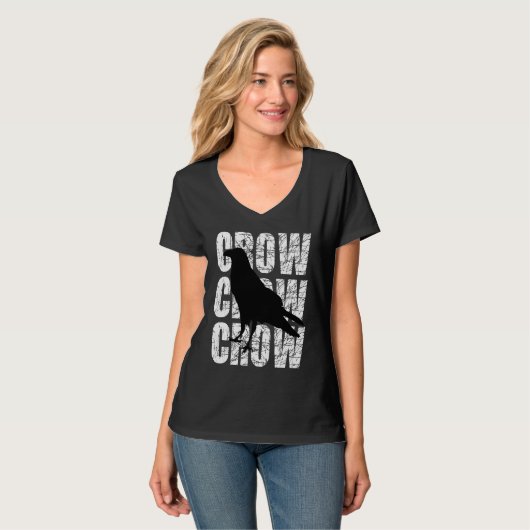 Crow Clever Raven Crow Blackbird Tシャツ (正面フル)