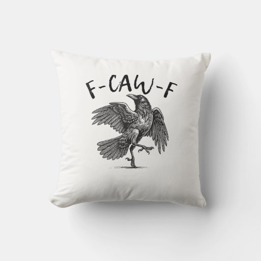 Crow, F-Caw-F Funny Bird クッション (正面)