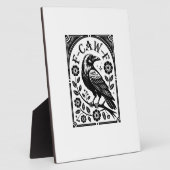 Crow, F-Caw-F Funny Bird Aesthetic Graphic フォトプラーク (側面)