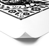 Crow, F-Caw-F Funny Bird Aesthetic Graphic ポスター (角)