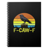 Crow F-Caw-F Funny Bird Classic Minimal Clean ノートブック (正面)