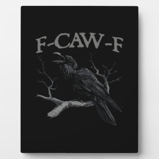 Crow, F-Caw-F Funny Bird Classic Vintage Style フォトプラーク