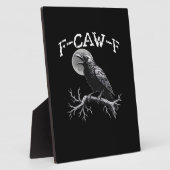 Crow F-Caw-F Funny Bird Cool Unique フォトプラーク (側面)