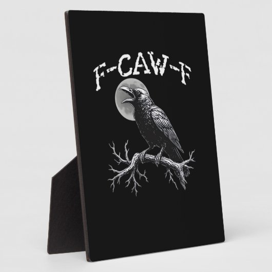 Crow F-Caw-F Funny Bird Cool Unique フォトプラーク (側面)