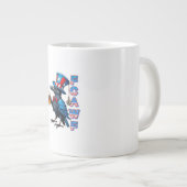 Crow, F-Caw-F Funny Bird Creative Casual ジャンボコーヒーマグカップ (正面右)