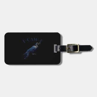 Crow, F-Caw-F Funny Bird Creative Casual ラゲッジタグ