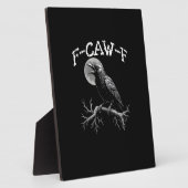 Crow F-Caw-F Funny Bird Crow Humor Creative Casual フォトプラーク (側面)