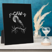 Crow F-Caw-F Funny Bird Crow Humor Creative Casual フォトプラーク (側面)