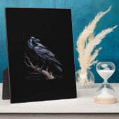 Crow, F-Caw-F Funny Bird Funny Quote フォトプラーク (側面)