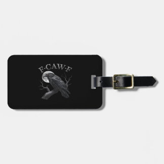 Crow F-Caw-F Funny Bird Moon Gothic Adult Humor Cl ラゲッジタグ