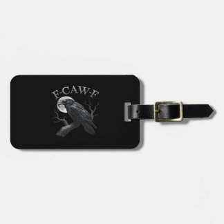 Crow F-Caw-F Funny Bird Moon Gothic Adult Humor Cr ラゲッジタグ