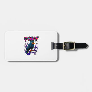 Crow, F-Caw-F Funny Bird Moon Gothic Adult Humor M ラゲッジタグ