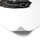 Crow, F-Caw-F Funny Bird Moon Gothic Retro Graphic ポスター (角)