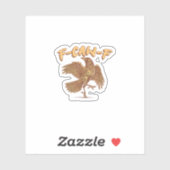 Crow F-Caw-F Funny Bird Raven Meme シール (シート)