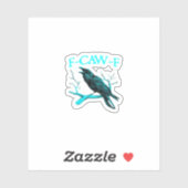 Crow F-Caw-F Funny Bird Retro シール (シート)