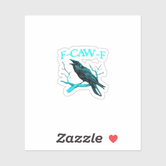 Crow F-Caw-F Funny Bird Retro シール (シート)