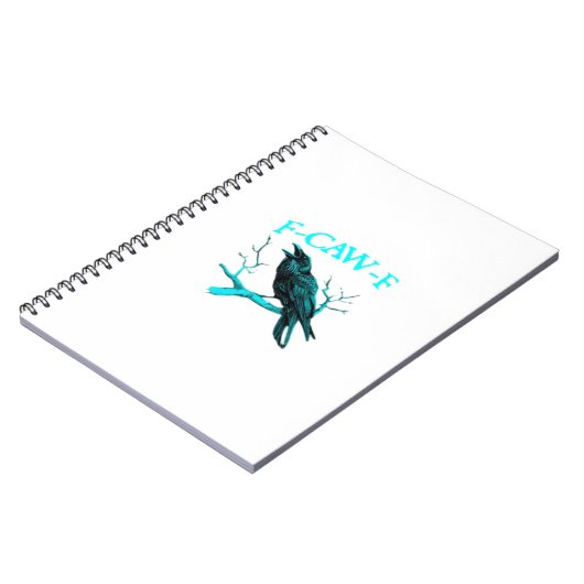 Crow F-Caw-F Funny Bird Retro ノートブック (左側)