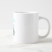 Crow F-Caw-F Funny Bird Retro Design Creative Styl ジャンボコーヒーマグカップ (右)