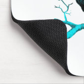 Crow F-Caw-F Funny Bird Retro Design Creative Styl マウスパッド (コーナー)