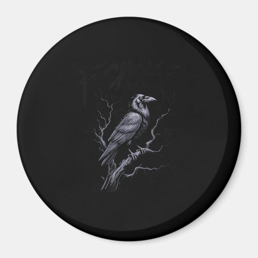 Crow F-Caw-F Funny Bird Saying Humor Meme マグネット (正面)