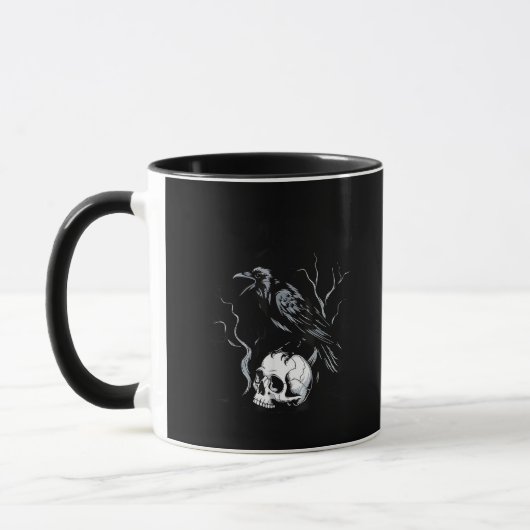 Crow F-Caw-F Funny Bird Saying Humor Meme Desin マグカップ (左)