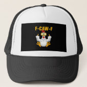 Crow F-Caw-F Funny Humor Gothic キャップ (正面)