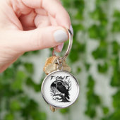 Crow F-Caw-F Gothic Humor Funny キーホルダー (手)