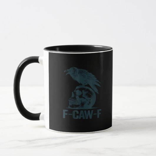 Crow F-Caw-F Retro Crow Lover Funny マグカップ (左)