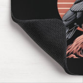 Crow Gothic Funny F-Caw-F Humor Classic Style マウスパッド (コーナー)