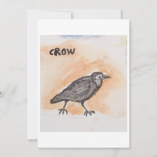 Crow Greeting Card 招待状 (正面)