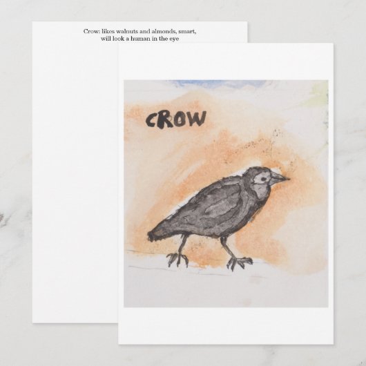 Crow Greeting Card 招待状 (正面/裏面)