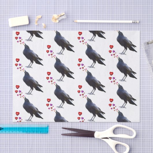 Crow Hearts Tissue Paper 薄葉紙 (クラフト)