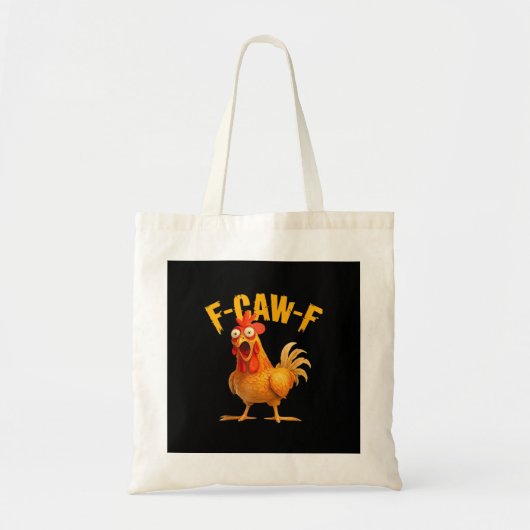 Crow Humor F-Caw-F Gothic Funny Retro Cool トートバッグ (正面)