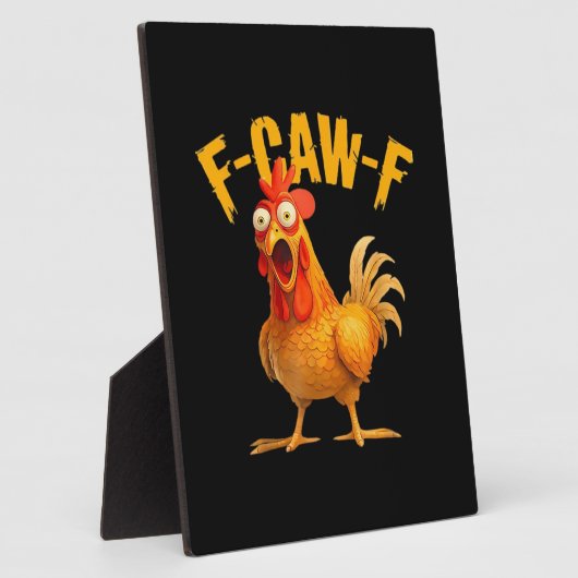 Crow Humor F-Caw-F Gothic Funny Retro Cool フォトプラーク (側面)