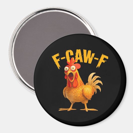 Crow Humor F-Caw-F Gothic Funny Retro Cool マグネット (正面/裏面)