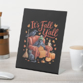 Crow It’s Fall Y’all Pumpkins Fall Autumn Hallowee 台座サイン (インサイチュ)