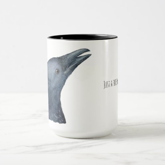 Crow Mug with Personalization マグカップ (中央)