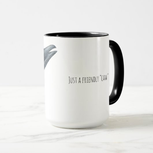 Crow Mug with Personalization マグカップ (正面右)