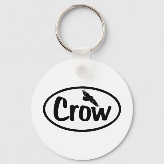 Crow Oval キーホルダー (正面)