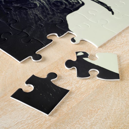 Crow Perched on Bare Winter Branches ジグソーパズル (側面)