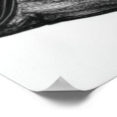 Crow Perched on Bare Winter Branches ポスター (角)