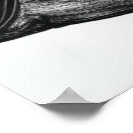 Crow Perched on Bare Winter Branches ポスター (角)