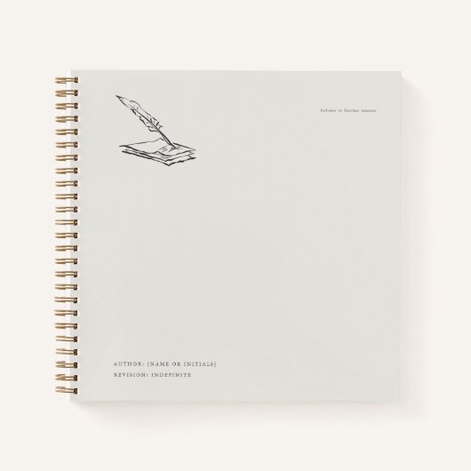 Crow-quilled page- Regency Correspondence ノートブック (正面)