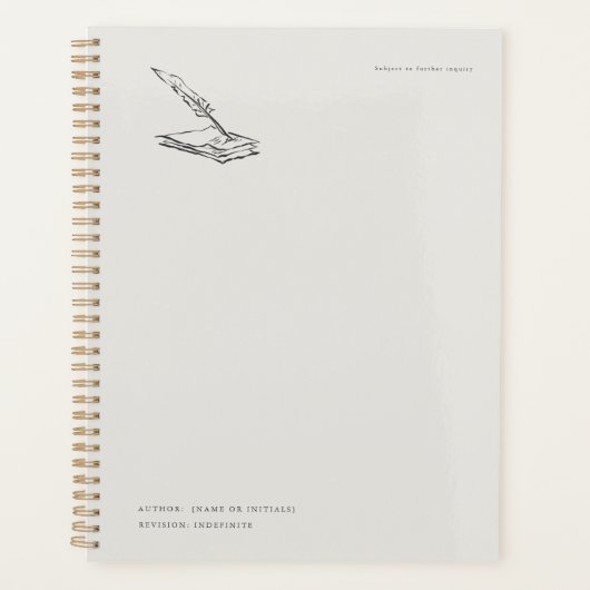 Crow-quilled page- Regency Correspondence プランナー手帳 (正面)