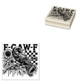 Crow Raven F-CAW-F Funny Halloween ラバースタンプ (押印)