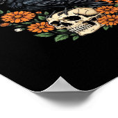 Crow Raven F-Caw-F Funny Halloween Gothic Creative ポスター (角)