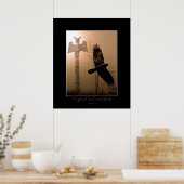 CROW SPIRIT & Totem Pole Art Poster ポスター (キッチン)